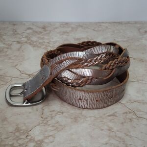 Fossil Silver and Brown Women's Belt